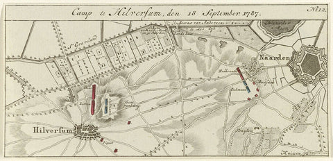 Encampment of the Prussia in Hilversum, 1787, anonymous, 1790 - 1792 Canvas Print