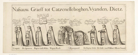 Funeral procession of William Frederick, Count of Nassau-Dietz (sheet 8), 1665, Michel Noé, 1666 Canvas Print