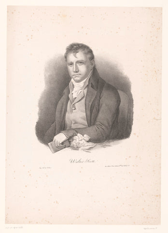 Portret van Walter Scott, Alfred Delorieux, 1824 Canvas Print