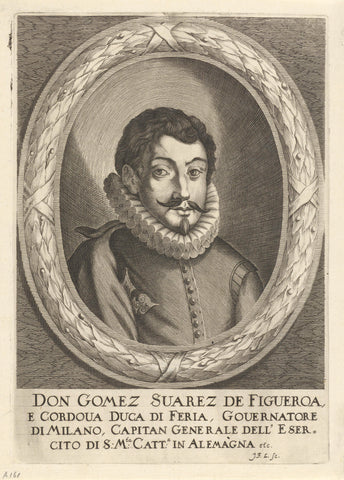 Portrait of Gómez Suárez de Figueroa, Johann Friedrich Leonard, 1643-1680 Canvas Print