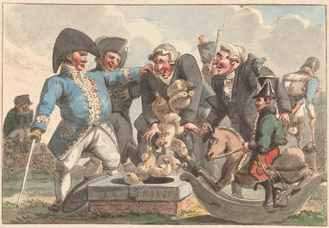 Cartoon on de Tiercering of 1810, Jacob Smies, 1810 - 1812 Canvas Print