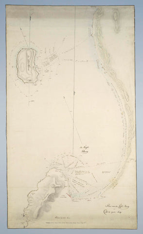 Map of Table Bay and Robben Island, Robert Jacob Gordon (attributed to), c. 1788 Canvas Print