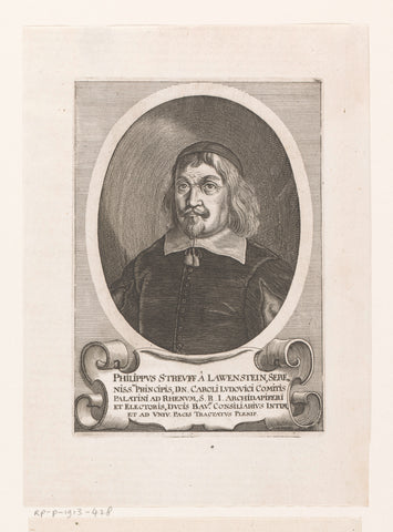 Portret van Philipp Streuff von Lauenstein, Matthäus Merian (I), 1652 Canvas Print