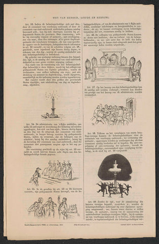 Satire on the incentive to participate in the (so-called) voluntary 3% money loan of 1844 (sheet 12), Herman Frederik Carel ten Kate, 1844 Canvas Print