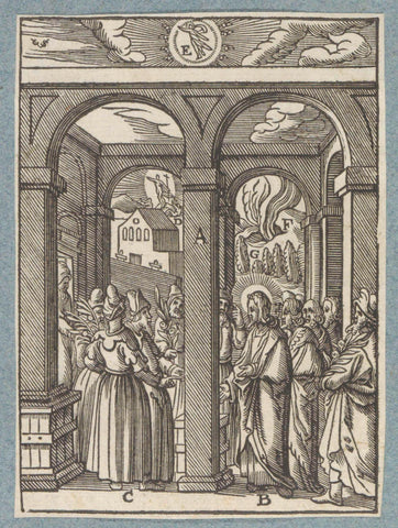 Christ with the Pharisees in conversation in the temple, Christopher of Shechem (II), 1629 Canvas Print