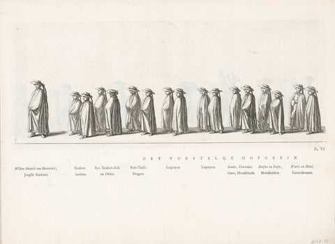 Housekeeping in the funeral procession of Princess Maria Louise, 1765, Rienk Jelgerhuis, 1765 Canvas Print