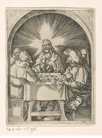 Meal at Emmaüs, Albrecht Dürer, 1511 - 1534 Canvas Print