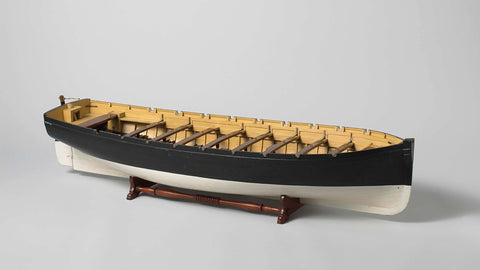 Model of a Longboat, anonymous, c. 1865 - c. 1880 Canvas Print