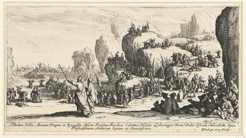 The Passage through the Red Sea, Jacques Callot, 1629 Canvas Print