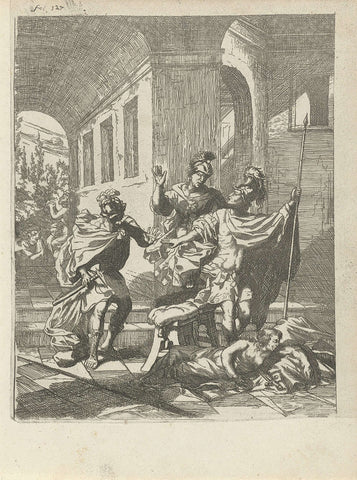 Death of Lucretia, Arnold Houbraken, 1699 Canvas Print