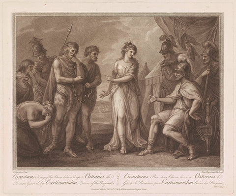 Caractacus handed down to Ostorius, Francesco Bartolozzi, 1788 Canvas Print