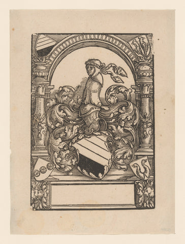 Coat of arms of the family Pömer, anonymous, Hans Sebald Beham, 1510 - 1550 Canvas Print