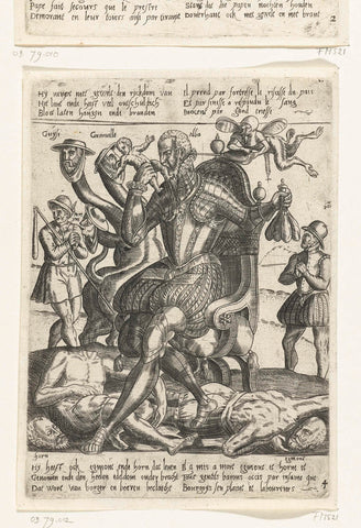 Alva Killing the Innocent Inhabitants of the Netherlands, anonymous, 1572 Canvas Print