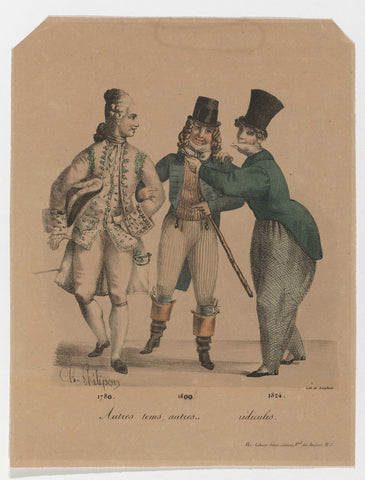 Other tems, other (...).. ridicules 1780-1800-1824, ca. 1829-1830, Charles Philipon, Pierre Langlumé, c. 1829 - c. 1830 Canvas Print