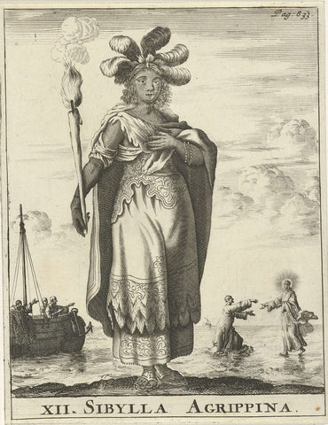 Sibille Agrippina, Jan Luyken, 1684 Canvas Print