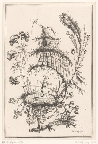 Page from 'Cahier de six Barques Chinoises', Jeanne Deny, 1772 - 1779 Canvas Print