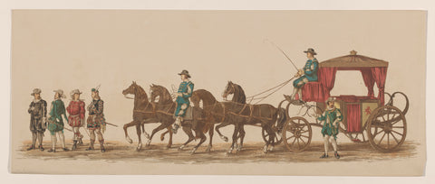 Fourth and fifth group in Delft parade of 1862, Willem Bernardus IJzerdraat, 1862 Canvas Print