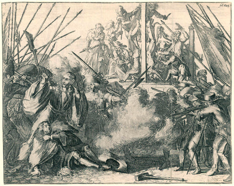 Illustration of the murder of the De Witt brothers, anonymous, 1672 - 1673 Canvas Print