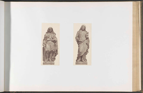 Plaster models for sculptures on the Palais du Louvre: left 