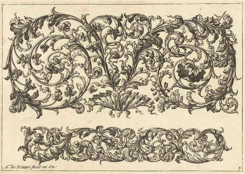 Two motifs, Anthonie de Winter, c. 1690 - c. 1700 Canvas Print