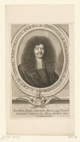 Portret van Christian Hofmann von Hofmannswaldau, Jakob von Sandrart, 1679 Canvas Print