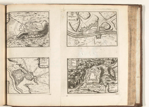 Maps of four places in Catalonia, 1726, anonymous, 1726 Canvas Print