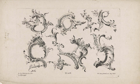 Rocailles, Georg Leopold Hertel, 1750 - 1775 Canvas Print