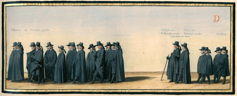 The funeral procession of Frederik Hendrik, plate no. 2, Pieter Nolpe, 1651 Canvas Print