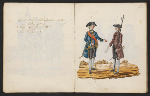 Uniforms of the Amsterdam militia of 1770-1783, S.G. Casten, 1795 Canvas Print