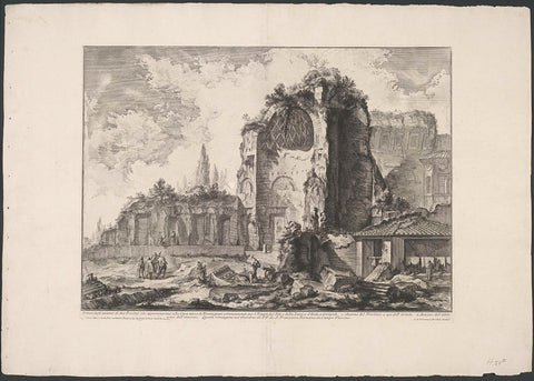 Temple of Venus and Roma in Rome, Giovanni Battista Piranesi, 1748 - 1778 Canvas Print