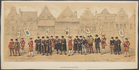 Utrecht masquerade, plate c: statesmen, 1856, anonymous, 1856 Canvas Print