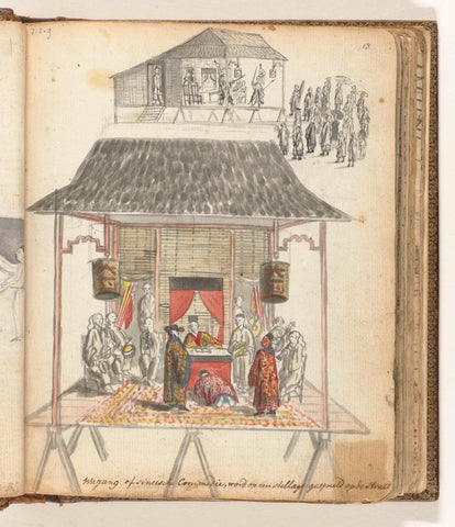 Chinese street theatre, Jan Brandes, 1779 - 1785 Canvas Print