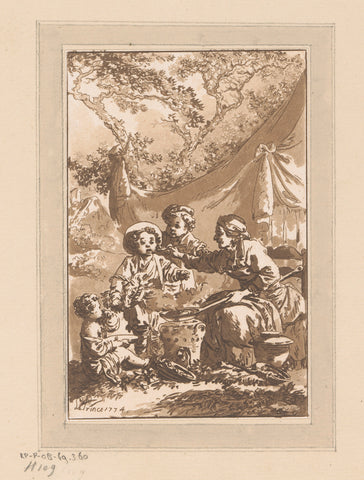 Taste, Jean Baptist Leprince, 1774 Canvas Print