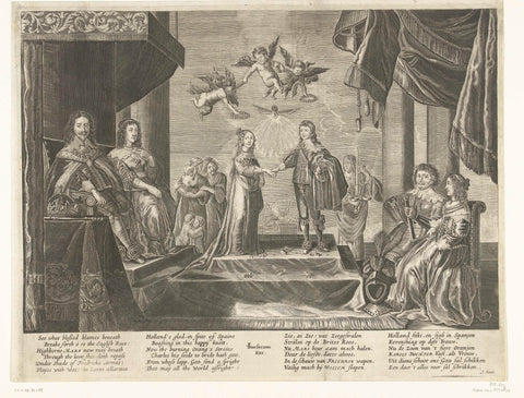 Marriage of Prince William II and Mary Stuart, 1641, anonymous, 1641 Canvas Print