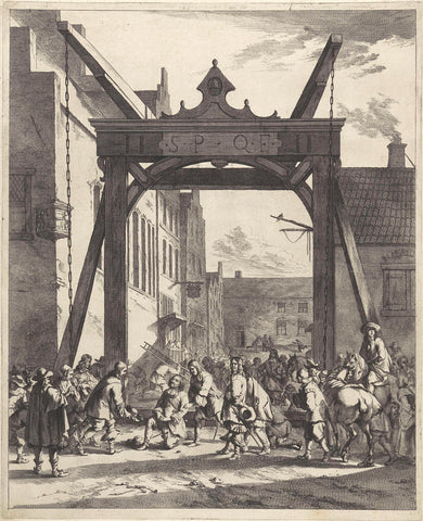 Thanksgiving by Count Johan Maurits after the accident on the bridge of Franeker, 1665, Jan de Visscher, 1665 Canvas Print