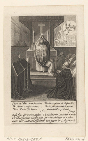 The funeral service, 16, Boetius Adamsz. Bolswert, 1639 Canvas Print