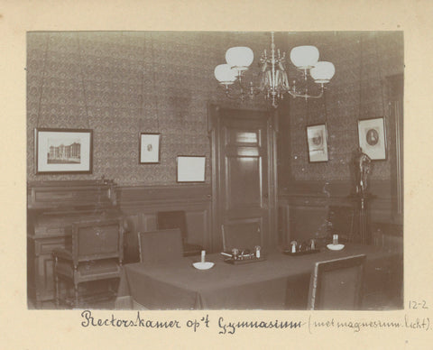 Rectorskamer op het gymnasium, Hendrik Herman van den Berg, in or after 1890 - in or before 1894 Canvas Print