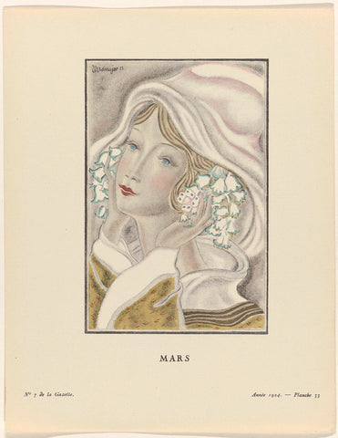 Gazette du Bon Ton. Art- Modes & Frivolités, 1924 - No. 7 : Mars, Grangier, 1924 Canvas Print