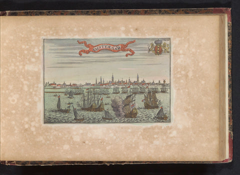 View of Amsterdam, anonymous, 1735 Canvas Print