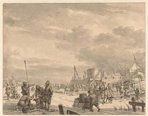 Winterlandschap, Jacob Cats (1741-1799), 1779 Canvas Print