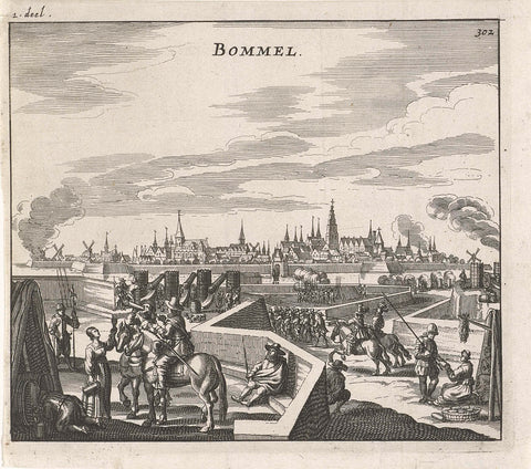 Siege of Bumble, 1599, anonymous, 1625 - 1699 Canvas Print