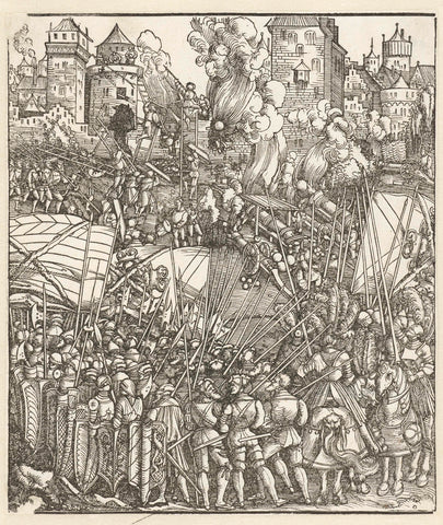 Expulsion of the Hungarians from Austria, Hans Springinklee, 1515 Canvas Print