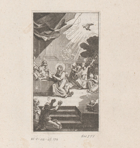 Outpouring of the Holy Spirit, Sébastien Leclerc (I) (attributed to), 1683 Canvas Print