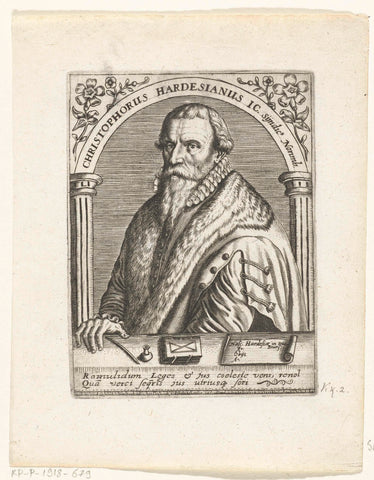 Portrait of Christoph Herdesianus, Theodor de Bry, c. 1597 - c. 1599 Canvas Print