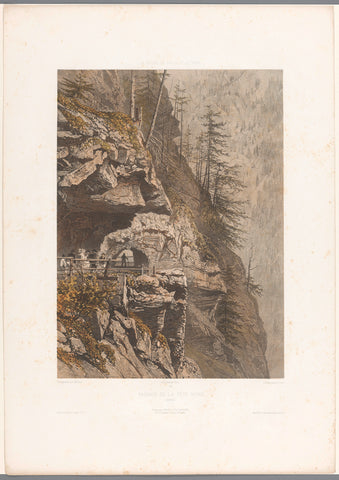 Hikers on the Tête Noire Pass between Martigny and Chamonix, Eugène Cicéri, 1859 Canvas Print