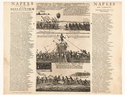 Revolutions at Naples in favor of Charles III, 1707, anonymous, 1707 Canvas Print