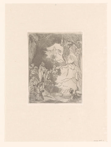 The raising of Lazarus: small plate, anonymous, after 1642 Canvas Print