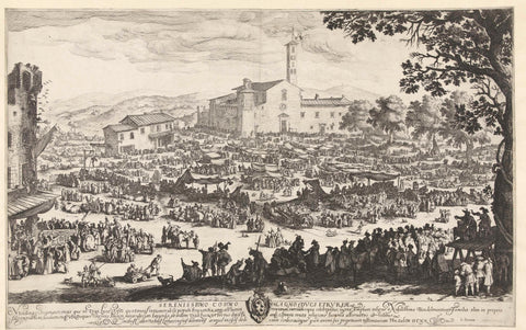 Fair at Impruneta near Florence, Jacques Callot, 1622 Canvas Print