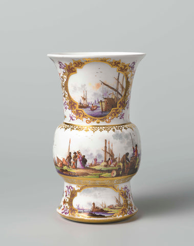 Two vases, Meissen porcelain manufactory, c. 1735 Canvas Print