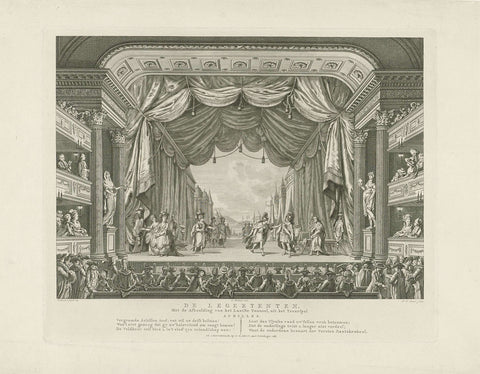 Theatre with stage set: De Legertenten, Pieter Hendrik Jonxis, 1788 Canvas Print